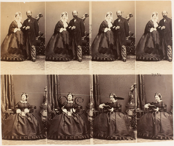André Adolphe Eugène Disdéri - M. et Mme. Boutourline en huit poses, quatre de m...