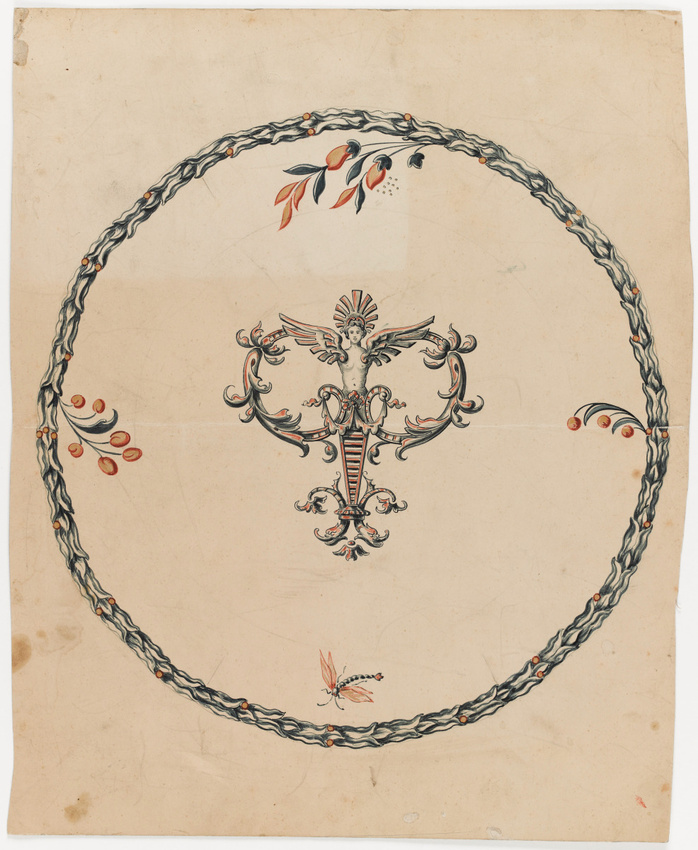 Emile Gallé - Assiette décorée au chiffre huit
