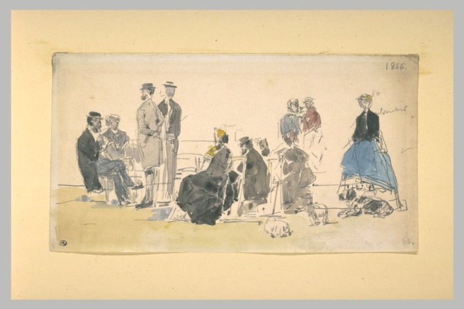 Eugène Boudin - Sur la plage