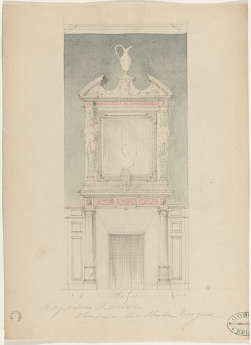 Alphonse Gosset - Projet de cheminée de salon
