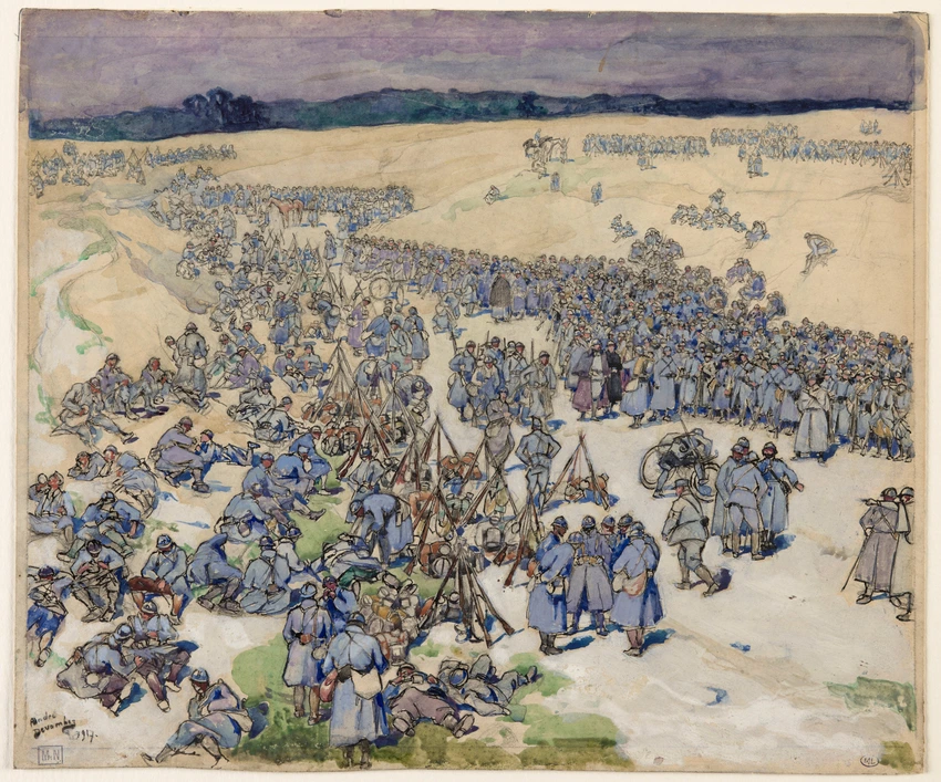 André Devambez - Le cantonnement