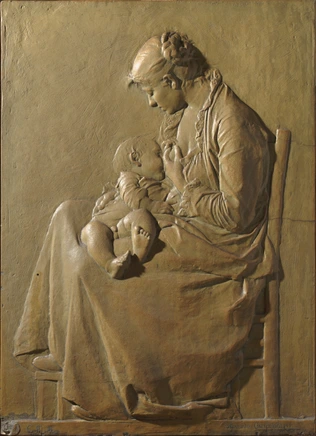 Jeune mère allaitant son enfant - Alexandre Charpentier