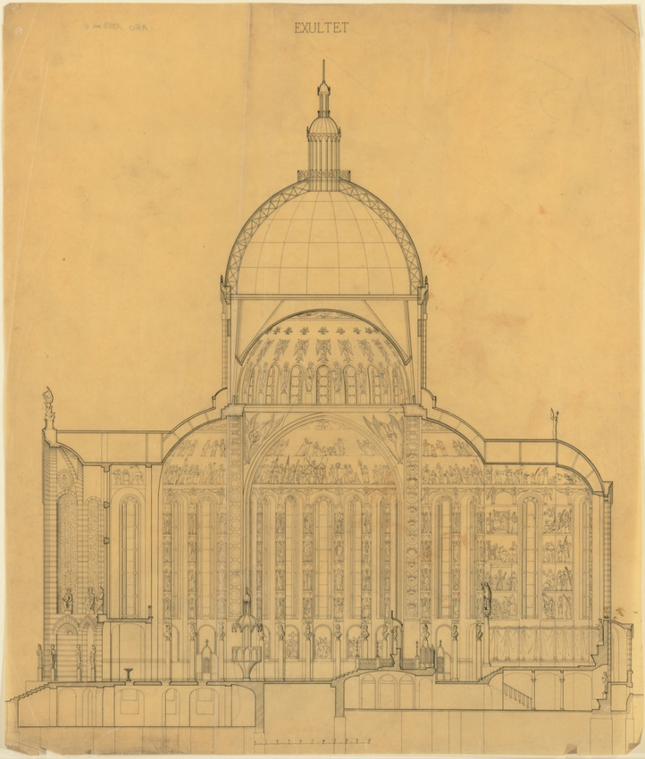 Alphonse Gosset - Sainte-Clotilde de Reims, coupe longitudinale