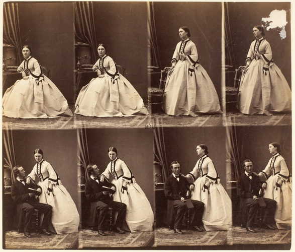 André Adolphe Eugène Disdéri - Mr et Mme Gering en huit poses, quatre de Madame,...