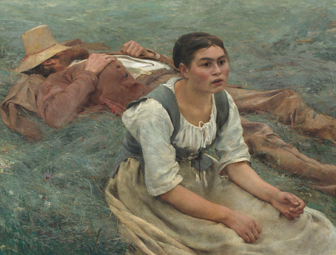 1840 Essai France Décime ブロンズ MS 64 BN Les Foins - Jules Bastien-Lepage | Musée d'Orsay