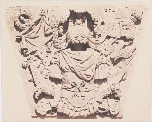 Edouard Baldus - Clé d'arcades, de Jules Lafrance, décor du palais du Louvre, Pa...