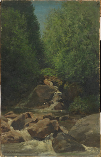 Jean Desbrosses - Torrent en montagne