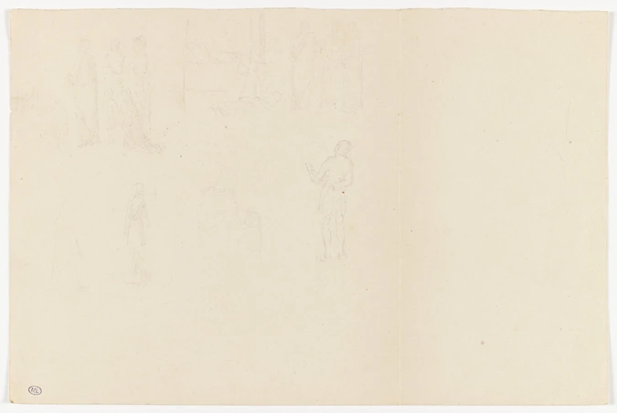 Edgar Degas - Croquis de personnages, isolés ou en groupe