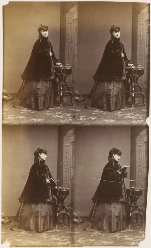 Mlle Marie Guérin en pied, en quatre poses - André Adolphe Eugène Disdéri