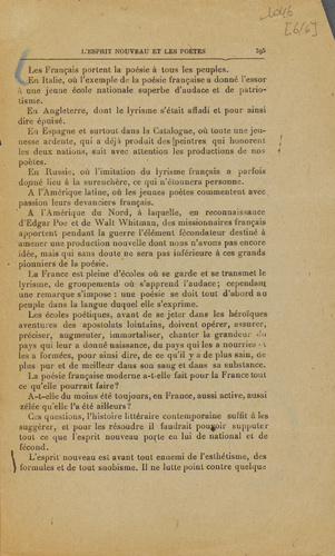 Guillaume Apollinaire - Mercure de France - I-XII-1918. p. 385 à 396, L'Esprit n...