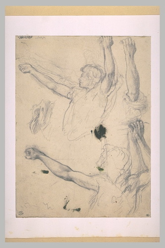 Edgar Degas - Feuille d'études pour "Alexandre et Bucéphale"