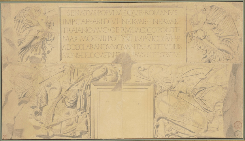 Eugène Viollet-le-Duc - Colonne Trajane à Rome, bas-relief de la face principale...