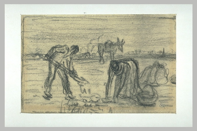 Jean-François Millet - Fond de 'La récolte des pommes de terre'