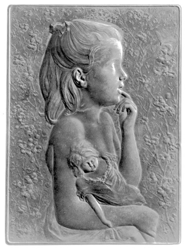 Fritz Ulysse Landry - Petite fille tenant une poupée