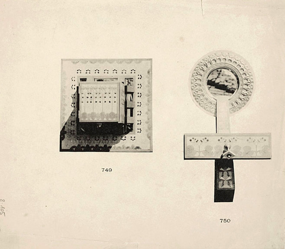 Anonyme - Page de catalogue commercial représentant des pièces de mobilier et de...