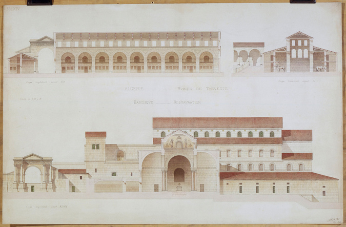 Albert Ballu - Algérie, ruines de Théveste (Tébessa). Basilique, état restauré