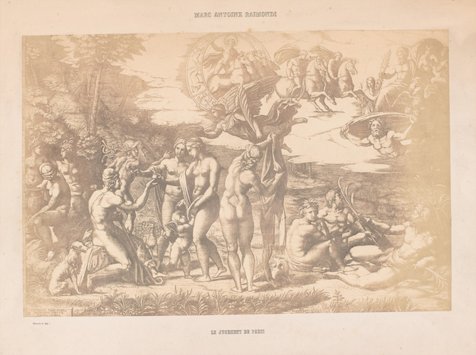 Anonyme - Photographie d'une gravure de Marc-Antoine Raimondi (1480-1527) : le j...