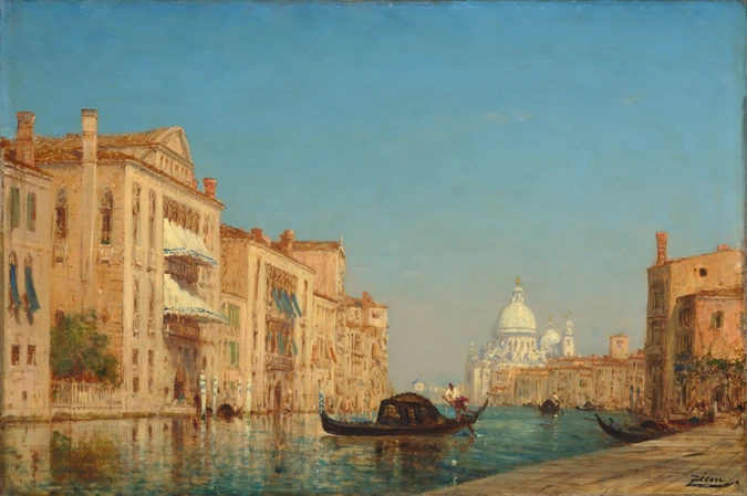 Félix Ziem - Venise. Le Grand Canal, près de Santa Maria della Salute