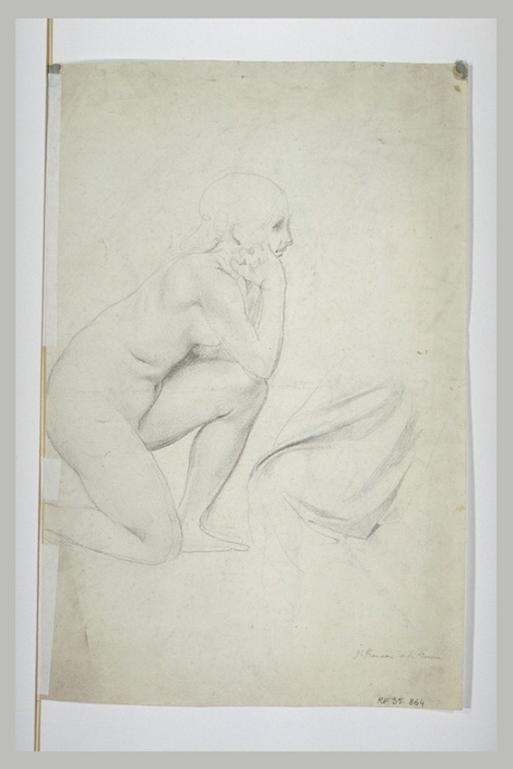 Luc Olivier Merson - Femme, un genou à terre