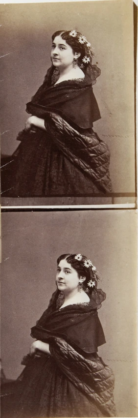André Adolphe Eugène Disdéri - Mlle Caline Montoland en deux poses