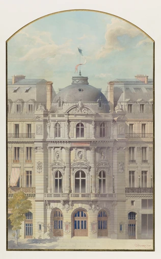 Auguste-Joseph Magne - Théâtre du Vaudeville, élévation de la rotonde