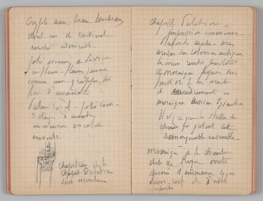 Charles-Justin Le Coeur - Carnet de notes concernant son voyage en Italie