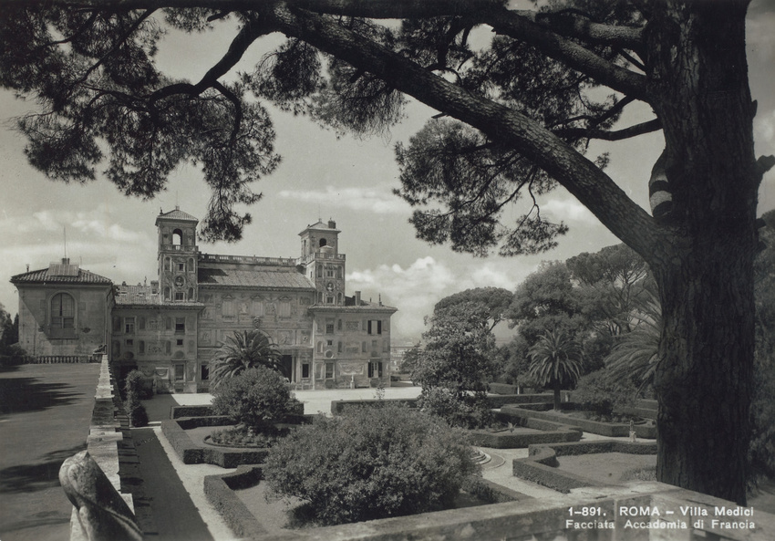 Tirage Vintage Citrate – Rome, Jardin De La Villa Medicis, Circa 1900 – Format 8x11 Cm