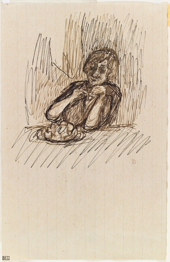 Marthe assise mangeant du raisin - Pierre Bonnard