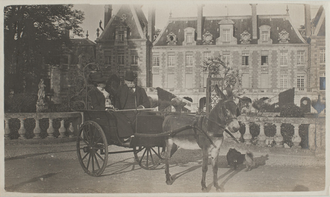 Anonyme - Courances, en octobre, la comtesse de Béarn et monsieur Schomberg