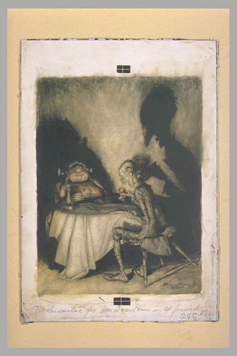 Arthur Rackham - Caricarure de Jack Sprat et de sa femme