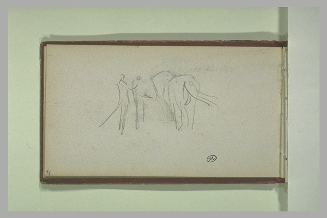 Alphonse de Neuville - Deux figures et un cheval