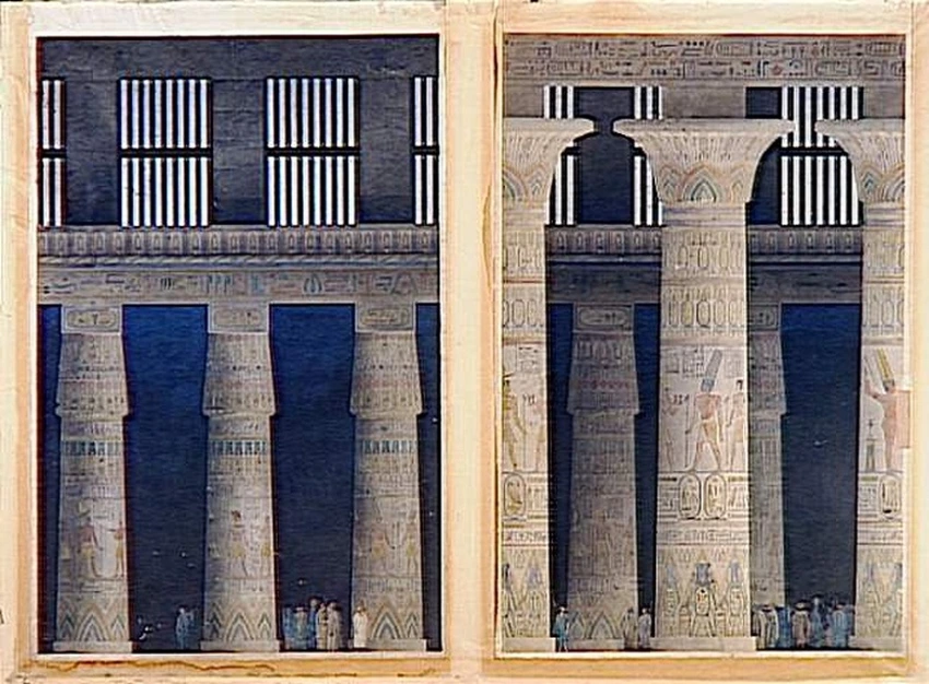 Salle hypostyle du temple de Karnak - Victor Ruprich-Robert