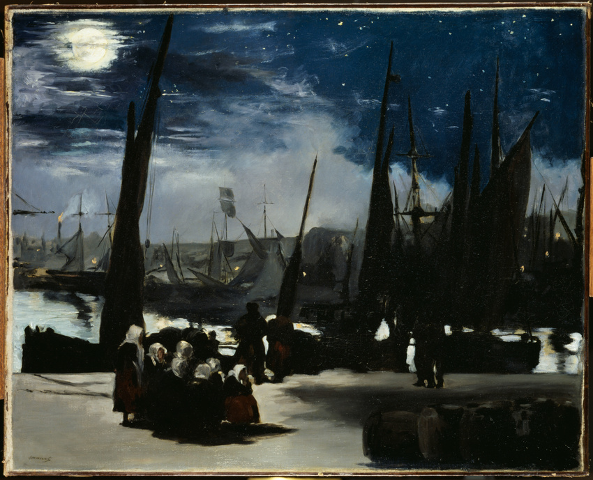 Edouard Manet - Clair de lune sur le port de Boulogne