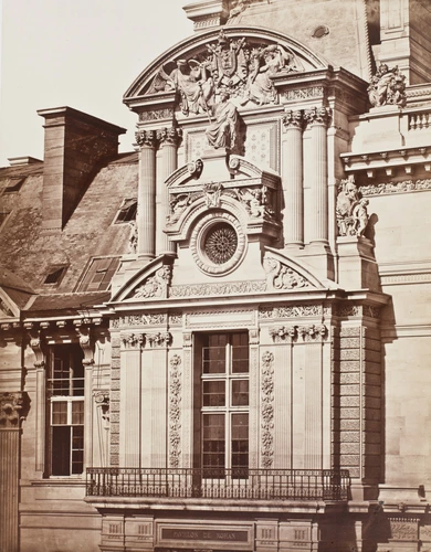 Edouard Baldus - Le Louvre, détail du pavillon de Rohan