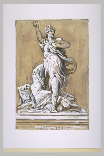 Adolphe Yvon - Projet de statue personnifiant la 'Défense Nationale' en 1870-71