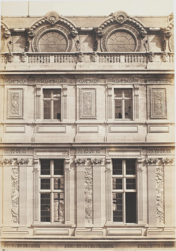 Edouard Baldus - La Façade nord de la cour Lefuel, palais du Louvre, Paris
