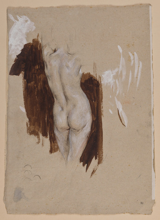 Mariano Fortuny y de Madrazo - Etude de femme nue, de dos
