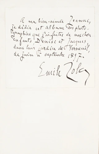 Emile Zola - Denise et Jacques. Histoire vraie par Emile Zola. Juin-Septembre 18...