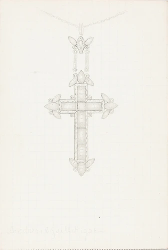 Enguerrand du Suau de la Croix - Croix à motif de rectangle, motif floral en ext...