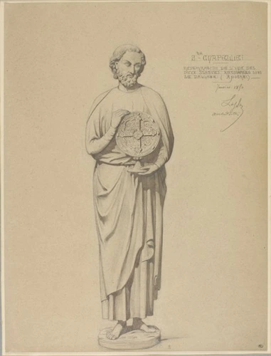 Jean-Baptiste Lassus - Restauration d'une statue d'apôtre de la Sainte-Chapelle