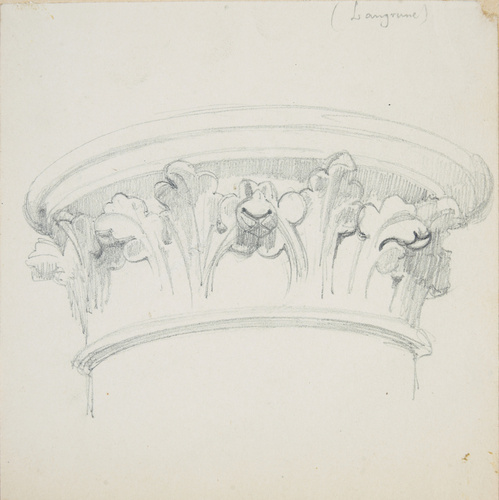 Victor Ruprich-Robert - Chapiteau orné de motifs végétaux