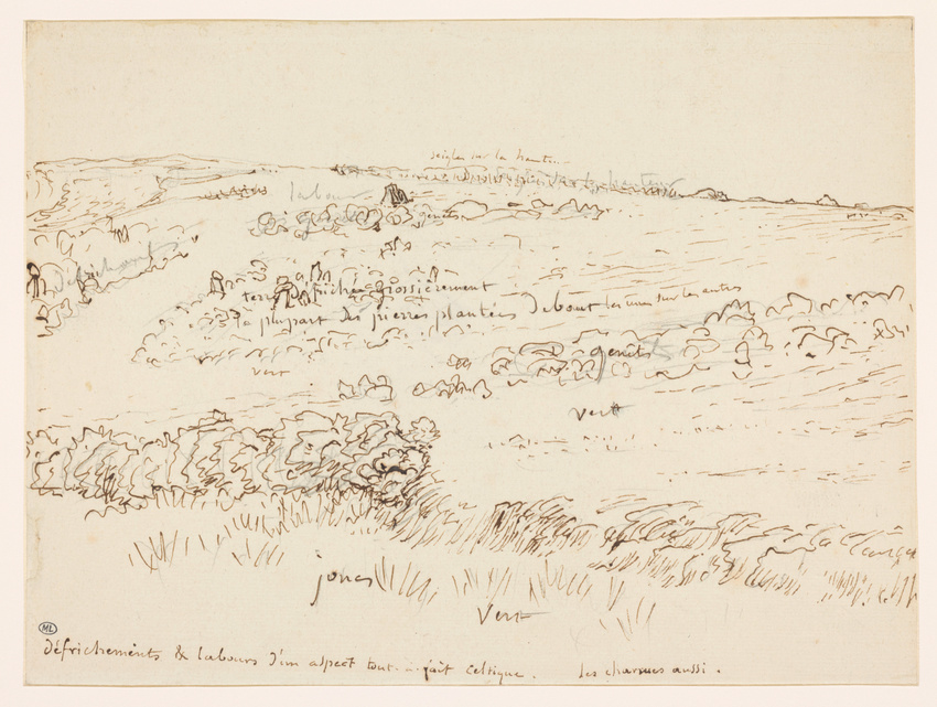 Jean-François Millet - Paysage en Auvergne : une lande