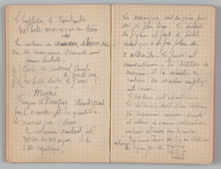 Charles-Justin Le Coeur - Carnet de notes concernant son voyage en Italie