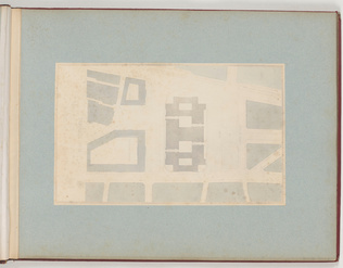 Anonyme - Projet de reconstruction de l'hôtel de ville de Paris, plan d'ensemble...