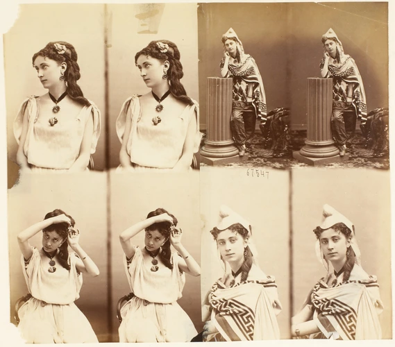 Mlle Grétry en huit poses - André Adolphe Eugène Disdéri