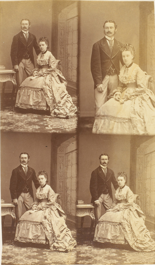 André Adolphe Eugène Disdéri - M. et Mme. Davies en quatre poses