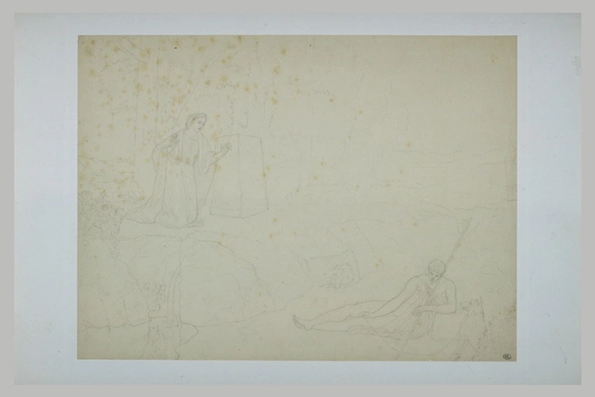 Georges Seurat - Le jeune berger endormi