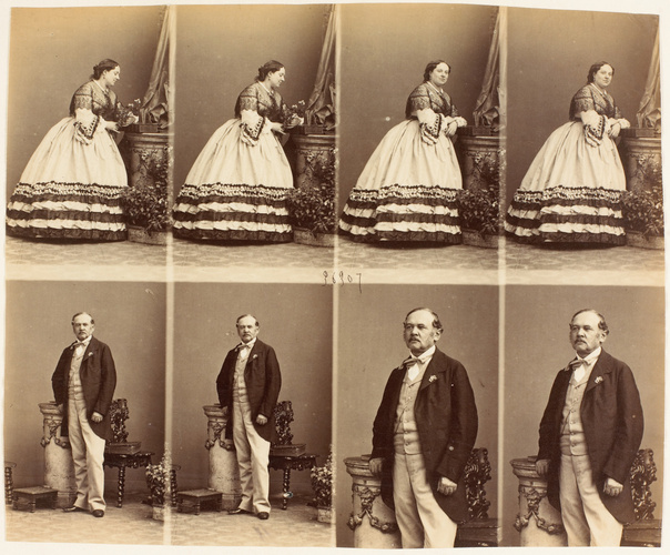 André Adolphe Eugène Disdéri - M. et Mme Tschoglotoff en huit poses, quatre de c...