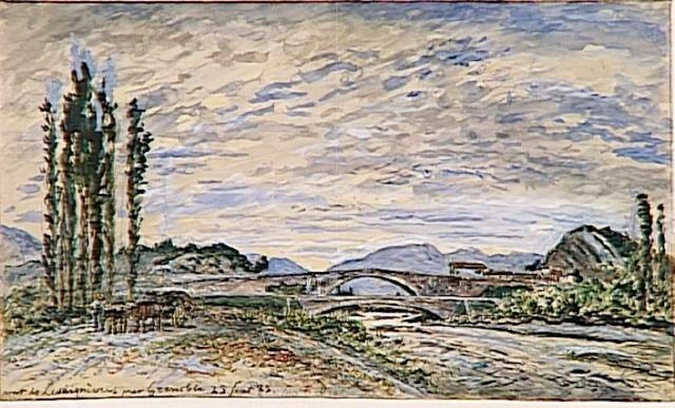 Johan Barthold Jongkind - Le pont de Lesdiguières près de Grenoble