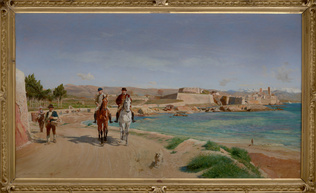 Ernest Meissonier - Antibes. La promenade à cheval